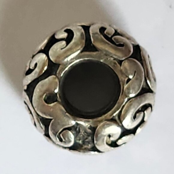 Authentic PANDORA Paisley Silver Spacer European Charm Bead - Picture 6 of 6